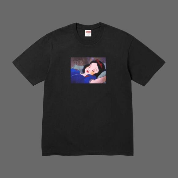 Supreme RARE Snow White Tee FW '24  Black SS Size XL NWT - Picture 1 of 6